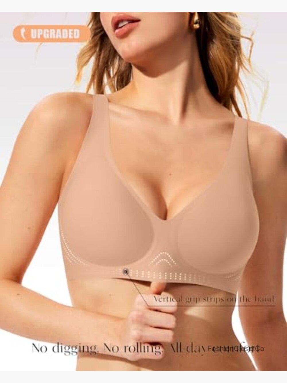 Wireless Deep V Seamless Push Up Plunge Comfortable Bralette Jelly View 3